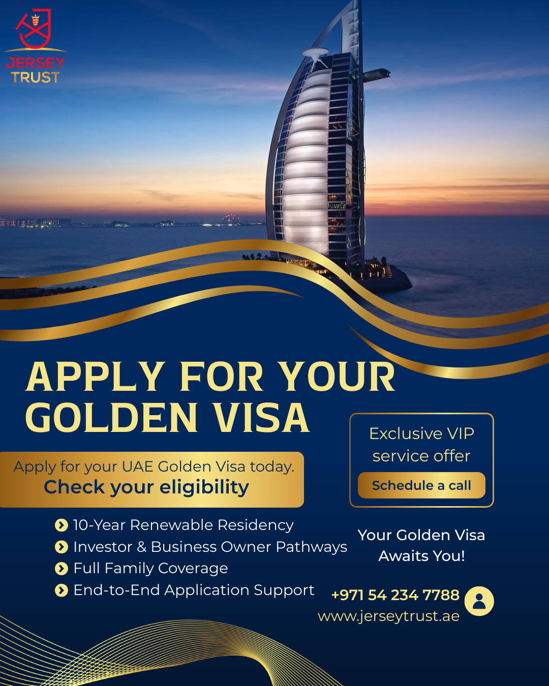 Apply for your UAE Golden Visa with Jersey Trust